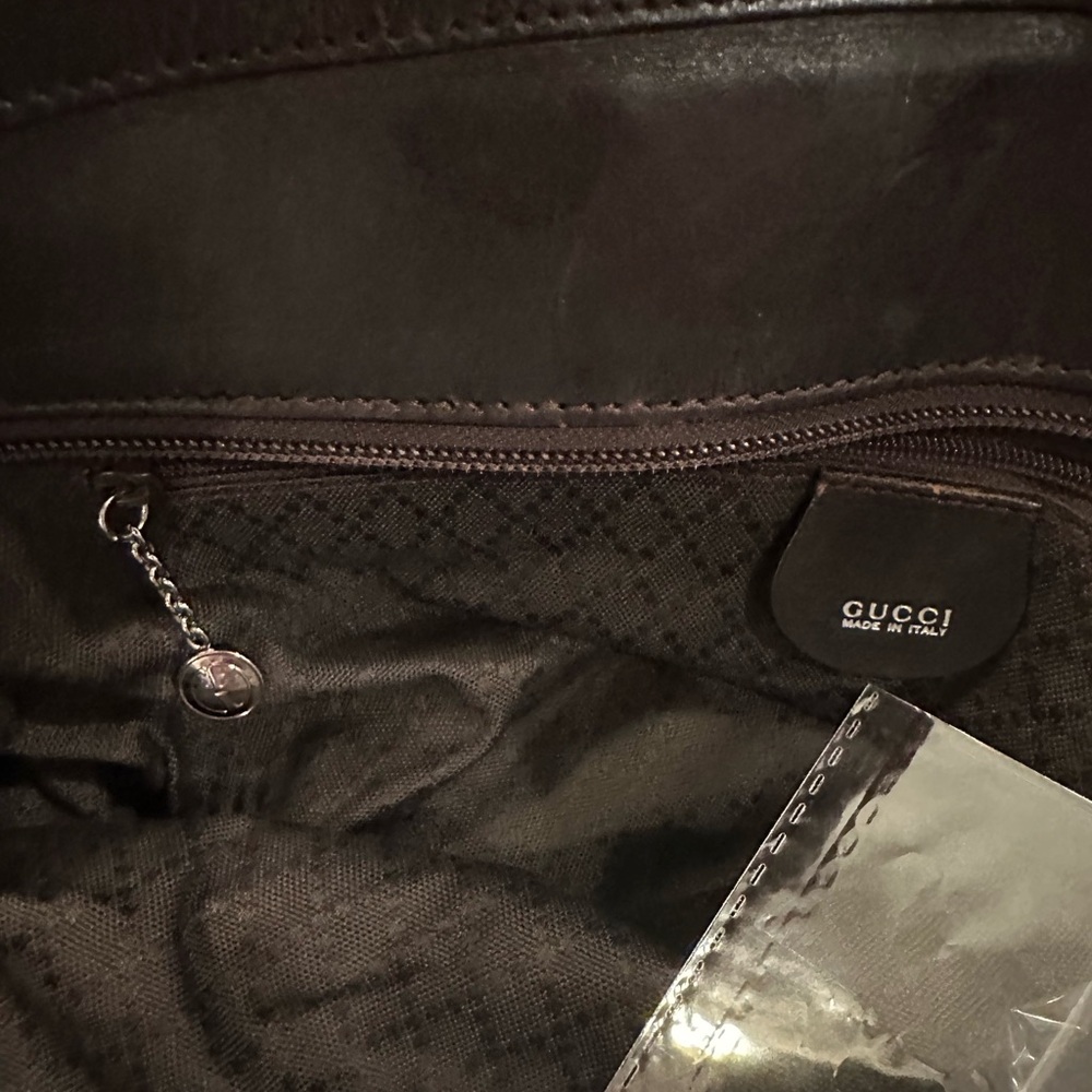 Gucci Dark Brown  Tote Bag with Leather Handles - Picture 13 of 16